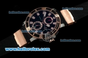 Ulysse Nardin Maxi Marine Diver Automatic Movement Steel Case with Black Dial and Black Rubber Strap