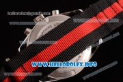 Tag Heuer Carrera Calibre 18 Miyota Quartz Steel Case with Black Dial Stick Markers and Red/Black Nylon Strap