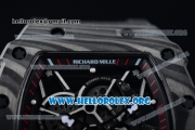 1:1 Richard Mille RM 35-02 RAFAEL NADA Japanese Miyota 9015 Automatic Black PVD Case with Skeleton Dial Black Crown Black Rubber Strap