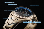 Tag Heuer Link Chronograph Swiss Valjoux 7750 Automatic Movement Full Steel with Black Dial