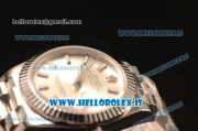 Rolex Datejust 31 Steel 2836 Auto With Steel Bracelet Sliver Dial Stick