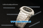 Patek Philippe NAUTILUS All Diamond Steel Case With Clone Original Movement 1:1 Clone