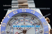 Rolex Yacht-Master II Chrono Swiss Valjoux 7750 Automatic Two Tone Case with White Dial and Two Tone Bracelet - (BP)