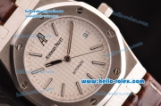 Audemars Piguet Royal Oak Swiss ETA 2824 Automatic Steel Case with White Dial and Stick Markers