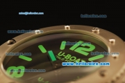 U-Boat Italo Fontana Swiss ETA 6497 Manual Winding Titanium Case with Black Dial and Green Markers-1:1 Original