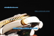 Rolex Datejust Automatic Movement White Dial with Gold Bezel and Two Tone Strap-Lady Model