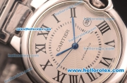 Cartier Ballon Bleu de Cartier Automatic with White Dial and SS Strap