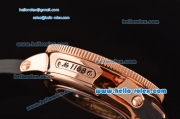 Ulysse Nardin Marine Chronometer Manufacture Power Reserve Asia ST25 Automatic Rose Gold Case with Black Rubber Strap White Dial Roman Markers