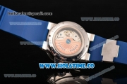 Ulysse Nardin Maxi Marine Automatic Movement Steel Case with Blue Dial and White Roman Numeral Marker-Blue Rubber Strap