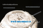 Rolex Day Date II Steel Case With All Diamond Roman ETA 2836 Auto Best Edition