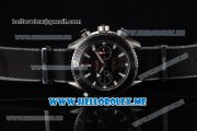 Omega Seamaster Planet Ocean Chronograph Swiss Valjoux 7750 Automatic Steel Case with Black Dial and Stick Markers Black Nylon Strap (EF)