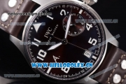 IWC Big Pilots Saint Exupery Limited Edition Swiss Valjoux 7750 Automatic Steel Case with Brown Dial Arabic Number Markers and Brown Leather Strap (ZF)