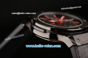 Hublot Classic Fusion Asia 3836 Automatic PVD Case with Red Stick Markers Black Leather Strap and Skeleton Dial