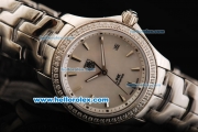 Tag Heuer Link 200 Meters Swiss Quartz Movement Full Steel with White MOP Dial and Stick Markers-Lady Model