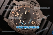 Panerai Luminor Submersible 1950 Carbotech Clone Panerai P.9000 Automatic Carbon Fiber Case with Black Dial and Yellow Markers - 1:1 Original (KW)