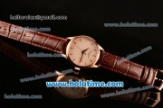 Patek Philippe Calatrava Swiss ETA 2824 Automatic Rose Gold Case with Champagne Dial and Stick Markers