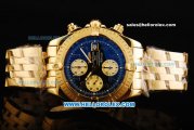 Breitling Chronomat Evolution Chronograph Swiss Valjoux 7750 Automatic Movement Full Gold with Black Dial and Arabic Numeral Markers