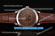 Patek Philippe Grand Complications Perpetual Calendar Miyota Quartz Steel Case with Brown Dial and Silver Arabic Numeral Markers