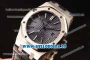 Audemars Piguet Royal Oak 41mm Blue Dial Automatic Clone Ap 3120 Movement Blue Leather Strap 15500ST.OO.1220ST.01 JH