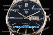 Tag Heuer Carrera Calibre 5 Swiss ETA 2824 Automatic Steel Case Black Dial With Stick Markers Steel Bracelet