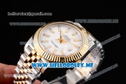 Rolex Datejust II Asia 2813 Automatic Two Tone Case/Bracelet with White Dial and Stick Markers (BP)