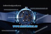 Ulysse Nardin Executive Dual Time & Big Date Asia ST25 Automatic Steel Case Blue Dial White Markers and Blue Rubber Strap Ulysse Nardin Executive Dual Time & Big Date Asia ST25 Automatic Steel Case Blue Dial White Markers and Blue Rubber Strap