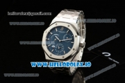 Audemars Piguet Royal Oak Dual Time Chrono Asia Automatic Steel Case Blue Dial With Stick Markers Steel Bracelet