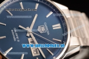 Tag Heuer Carrera Calibre 5 Swiss ETA 2824 Automatic Steel Case Blue Dial With Stick Markers Steel Bracelet