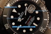 Rolex Submariner Pro-Hunter Swiss ETA 2836 Automatic Movement PVD Case and Strap with Black Dial and White Markers