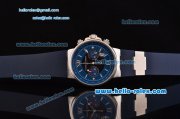 Ulysse Nardin Maxi Marine Chrono Japanese Miyota OS20 Quartz Stainless Steel Case with Blue Rubber Strap and Blue Dial