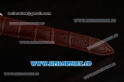 Zenith Vintage Miyota 9015 Automatic Steel Case with Brown Dial and Brown Leather Strap - (AAAF)