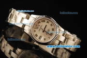 Rolex Datejust Automatic Movement Full Steel with ETA Coating Case and Silver Dial