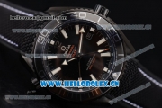 Omega Seamaster Planet Ocean 600M Clone Omega 8900 Automatic PVD Case with Black Dial and PVD Bezel Black Rubber Strap (EF)