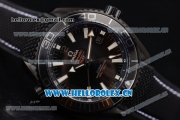 Omega Seamaster Planet Ocean 600M Clone Omega 8900 Automatic PVD Case with Black Dial and PVD Bezel Black Rubber Strap (EF)