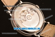 Breguet Classique Moonphase 9015 Auto Steel Case with White Dial and Black Leather Strap