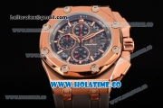 Audemars Piguet Royal Oak Offshore Miyota Quartz Rose Gold Case with Grey Dial and White Stick Markers (EF)