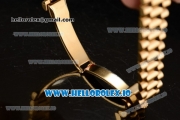 Rolex Datejust Swiss ETA 2671 Automatic Yellow Gold Case with Sliver Dial Roman Numeral Markers and Yellow Gold Bracelet (BP)