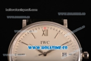 IWC Portofino Automatic Miyota 9015 Automatic Steel Case with White Dial and Stick Markers