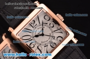 Franck Muller Master Square Swiss Quartz Rose Gold Case with Numeral Markers and White Dial