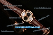 Patek Philippe Grand Complication ST25 Automatic Rose Gold Case with White Dial and Brown Leather Strap - ETA Coating