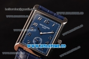 Patek Philippe Gondolo Miyota 1L45 Quartz Steel Case with Blue Dial and Arabic Numeral Markers