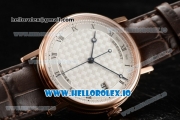 Breguet Classique Japanese Miyota 9015 Automatic Movement Rose Gold White Dial and Roman Numeral Markers Leather Strap (FF)