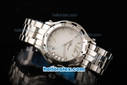 Chopard Happy Sport Miyota Quartz Movement Silver Markers with White Dial and Steel Strap-Lady Size