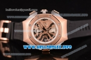 Audemars Piguet Royal Oak Concept Laptimer Michael Schumacher Limited Edition Miyota Quartz Rose Gold Case with Skeleton Dial Rose Gold Bezel and Black Rubber strap