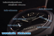 Panerai Radiomir Black Seal PAM 292 Swiss ETA 6497 Manual Winding Ceramic Case with Black Dial and Black Leather Strap