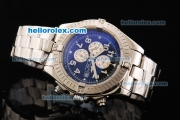 Breitling Super Avenger Working Chronograph Quartz Movement with Black Dial