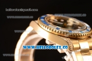 Rolex GMT-Master II Diamond Bezel With Original Functional Movement YG Case 116758SA pave