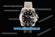 Rolex GTM-Master II 2836 Automatic Steel Case with Black Dial Dots Markers and Steel Bracelet