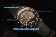 Chopard Happy Sport Chronograph Original Quartz Movement Ceramic Case with Black Dial Black Rubber Strap