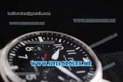 IWC Big Pilot Clone IWC 51111 Automatic Steel Case with Black Dial and Black Leather Strap Arabic Numeral Markers Steel Bezel